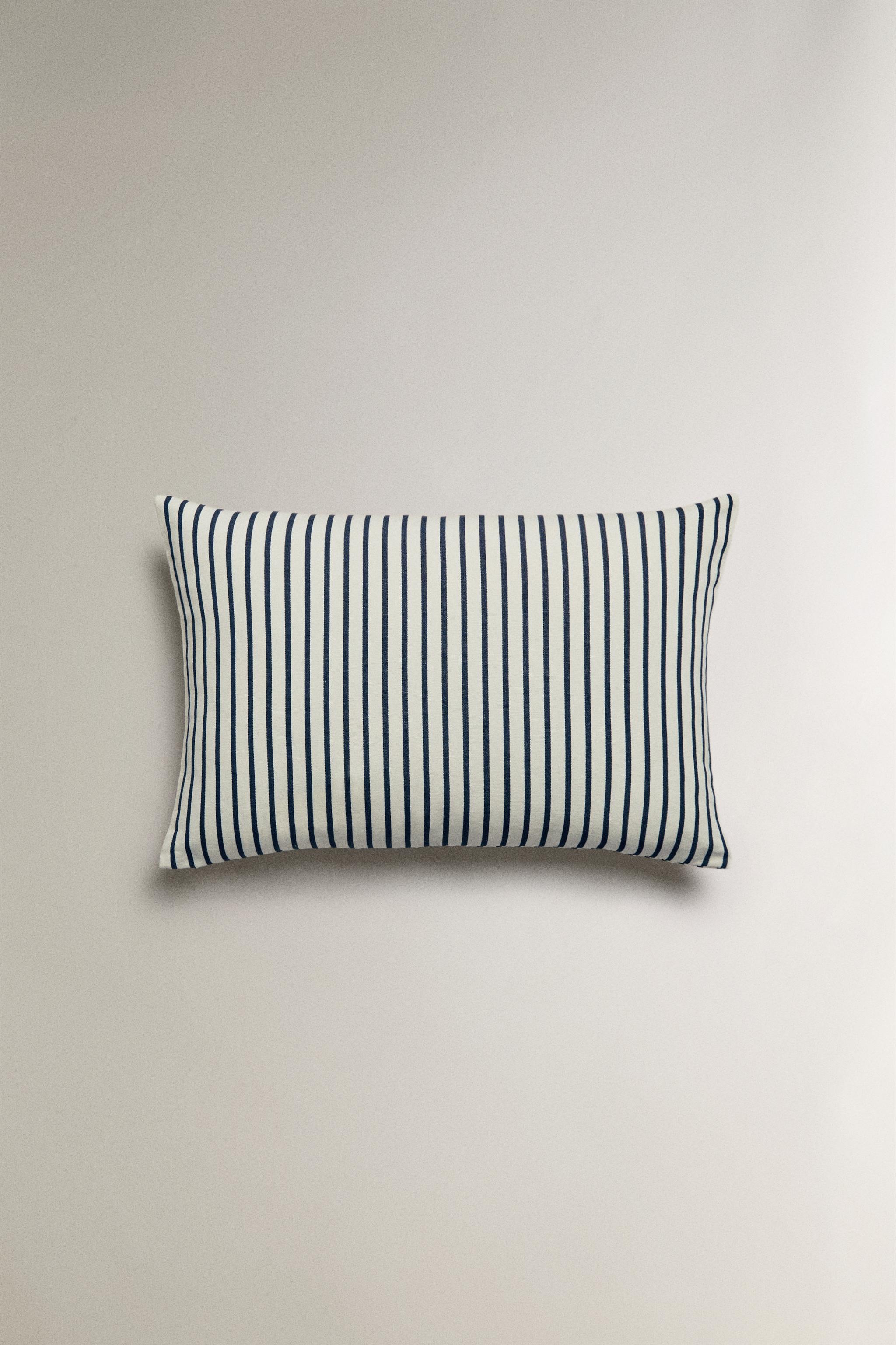 STRIPED THROW PILLOW COVER